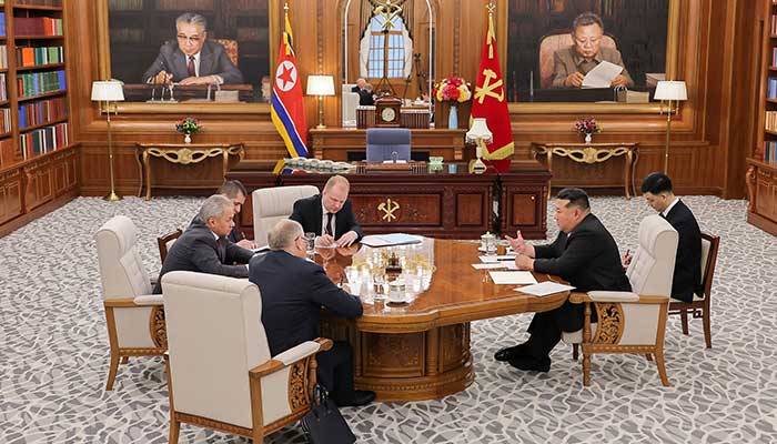 North Korean leader Kim Jong Un meets Russias Secretary of the Security Council Sergei Shoigu in Pyongyang, North Korea, June 4, 2025. — Reuters